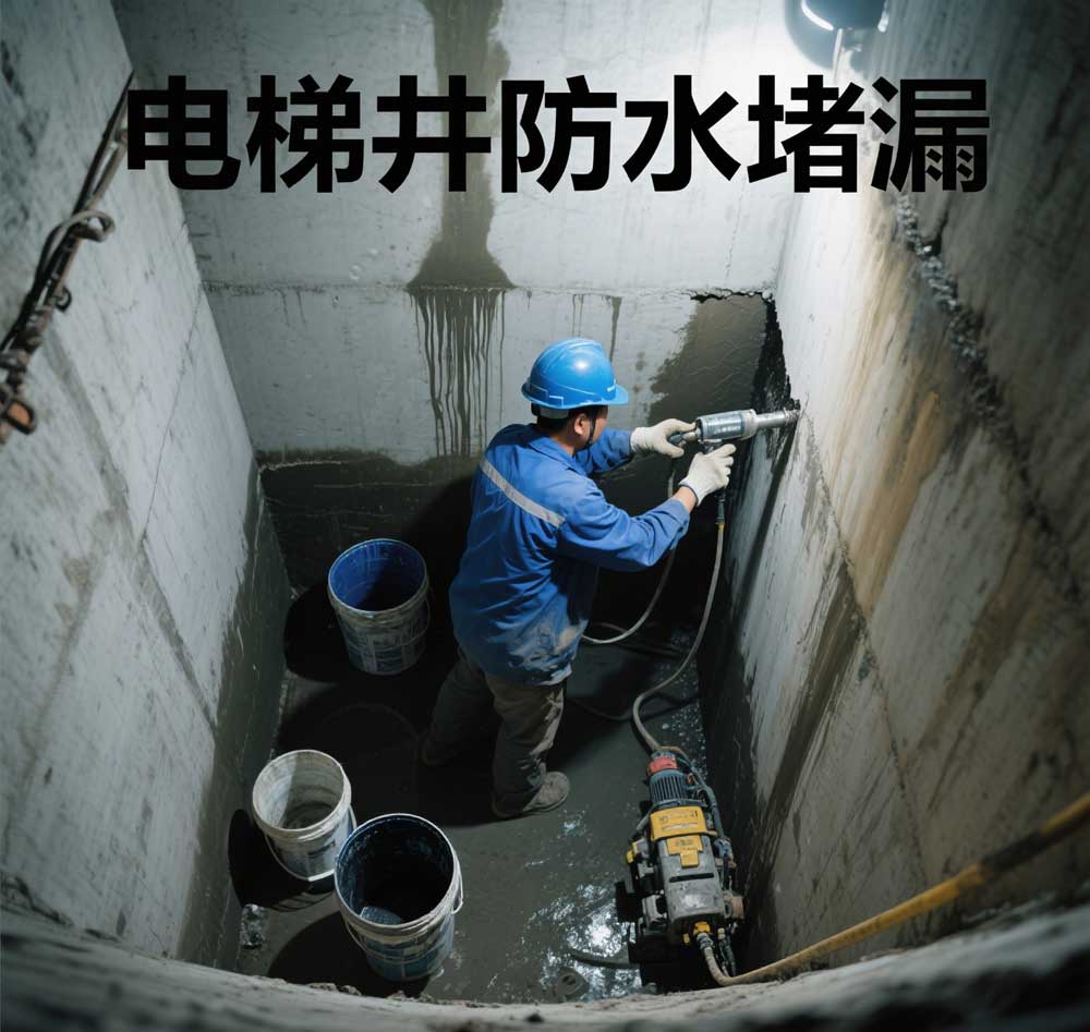 电梯井防水堵漏，汕头专业电梯井漏水维修公司